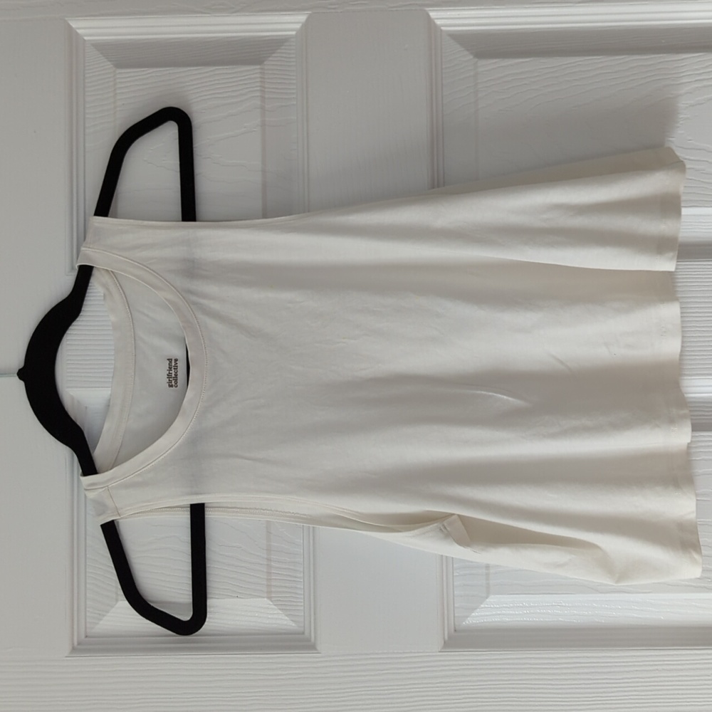 Girlfriend Collective Crop Tank - White